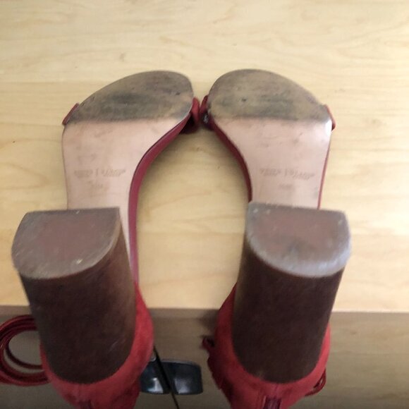 WHBM Margot Ankle Wrap Leather Sandals - Picture 12 of 14